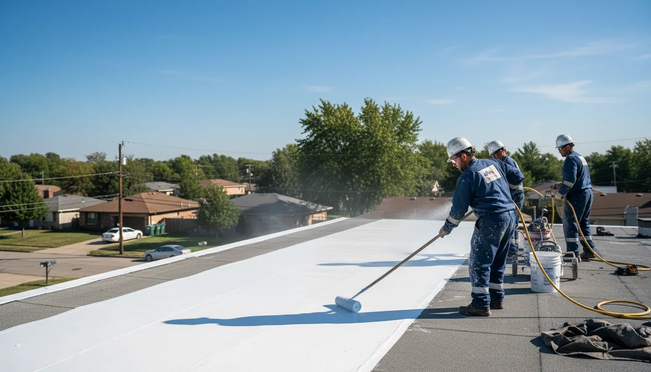Commercial roof coating in Woosung, IL near me